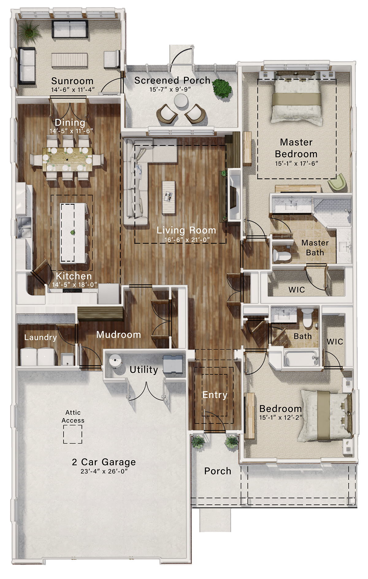 2400 square feet Single Family floor plan